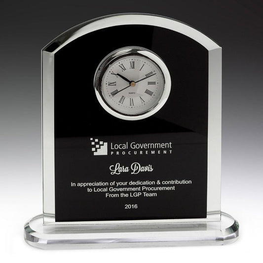 GK185 Pax Glass Clock 18.5cm