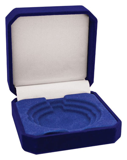H60B 50, 60, 70mm Diameter Crown Medal Box - Blue 9cm