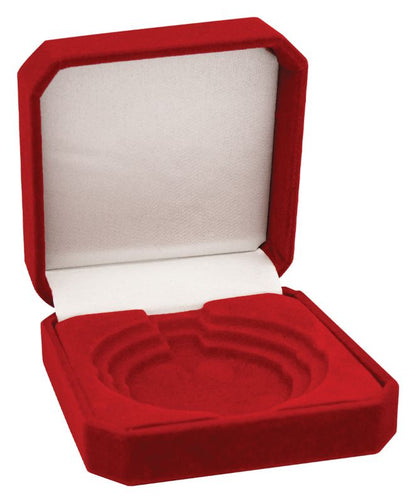 H60R 50, 60, 70mm Diameter Crown Medal Box - Red 9cm