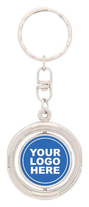 KS2 Spinning Silver Keychain 2.5cm