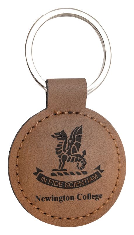 LE101 Leatherette Keychain Circle 5cm