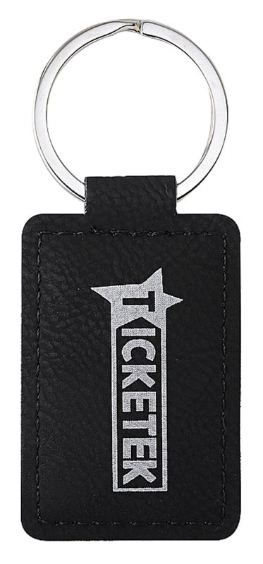 LE117 Leatherette Keychain Rectangle 6cm