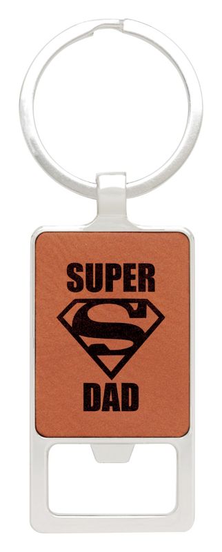 LE141 Rawhide Leatherette Keychain - Bottle Opener 6cm