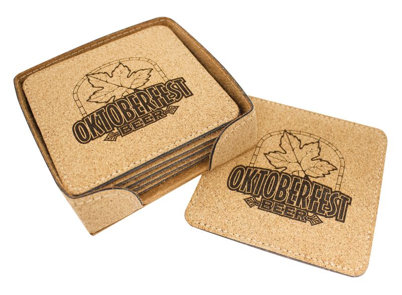 LE208 Cork Coaster Set x 6 10cm