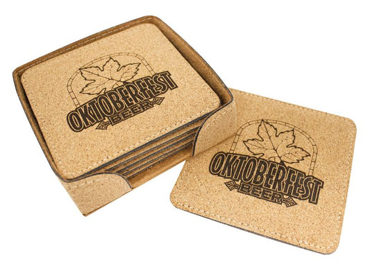 LE208 Cork Coaster Set x 6 10cm