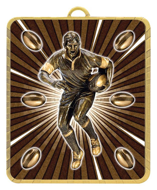 LM013G Lynx Medal Rugby Male 7.5cm