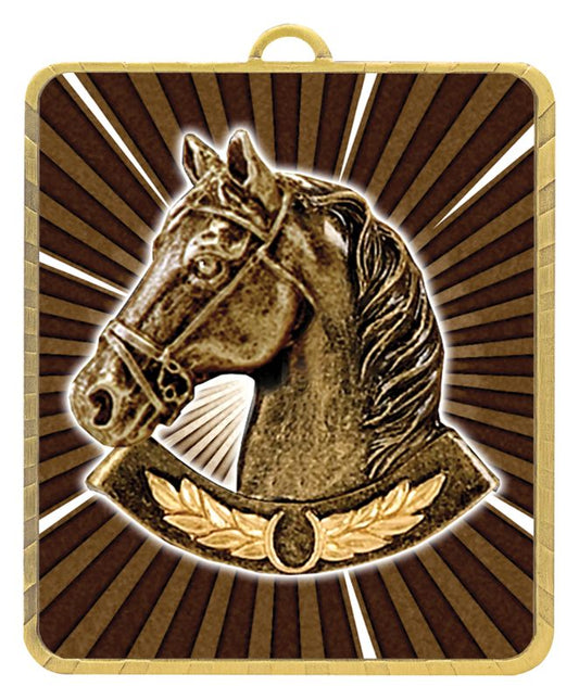 LM035G Lynx Medal Horse 7.5cm