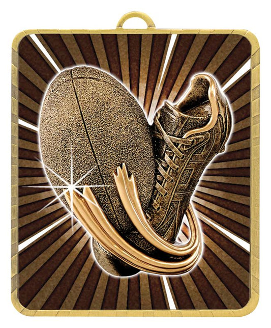 LM039G Lynx Medal Rugby 7.5cm