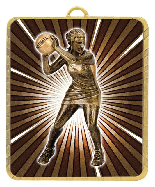 LM091G Lynx Medal Netball Player 7.5cm