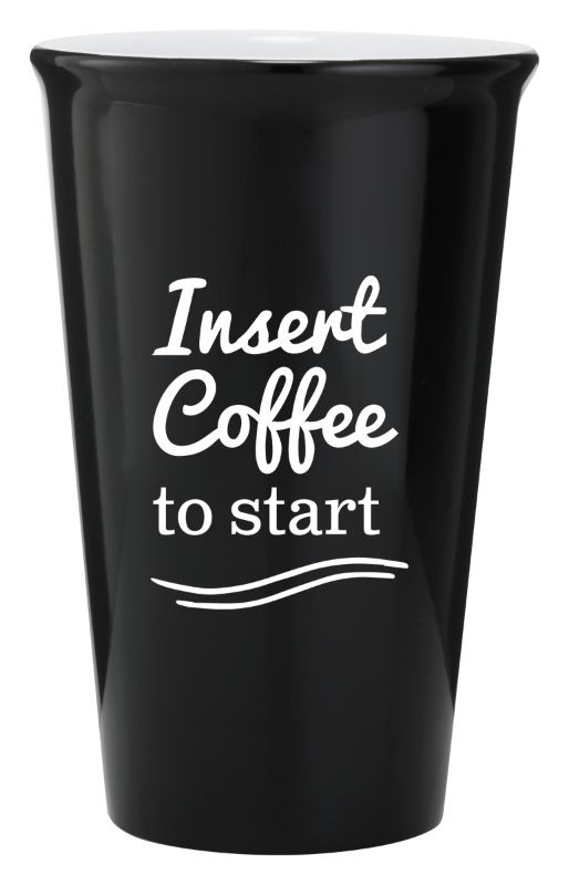 LMG41 Laserable Black Latte Mug 415ml