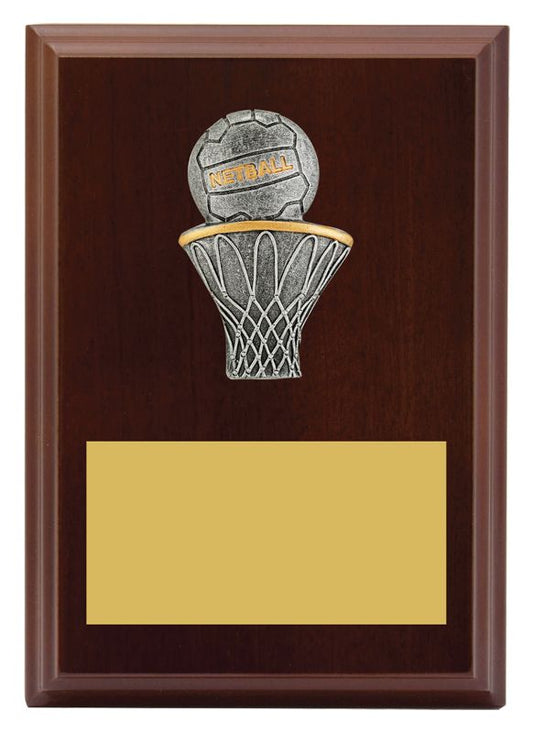LPF437A Plaque Peak Netball 15cm