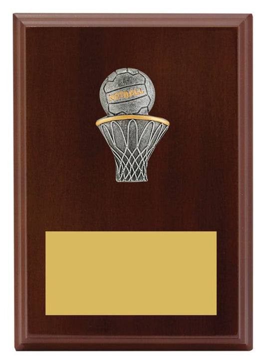 LPF437B Plaque Peak Netball 17.5cm