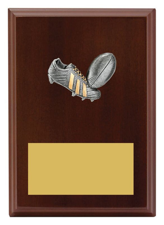 LPF439B Plaque Peak Rugby League / Union 17.5cm