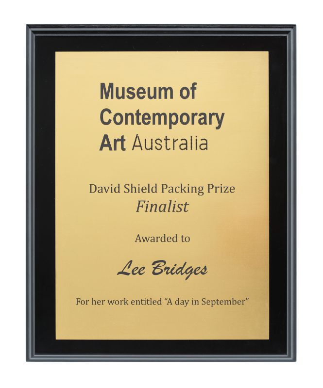 LPK-BG-7 Black Plaque w/ Brushed Gold 22.5cm