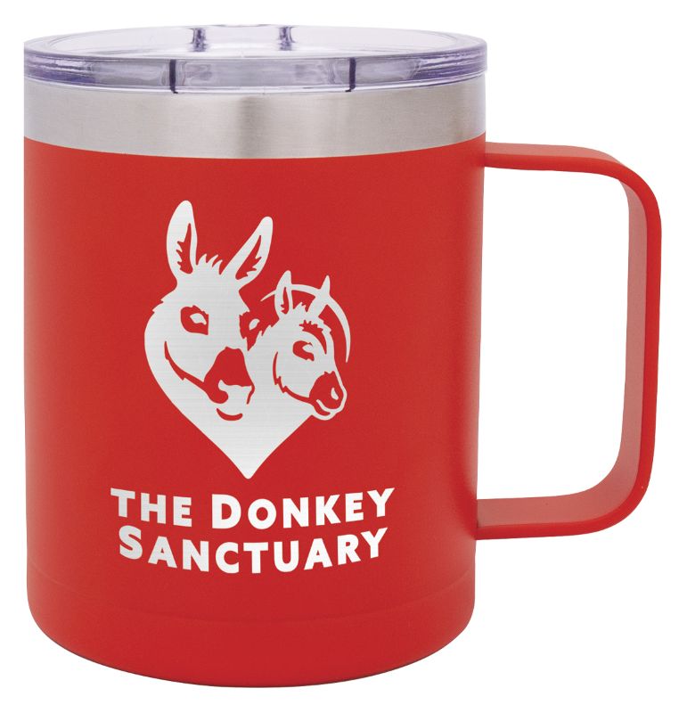 LSC106 Red Double Wall Mug with Handle 400ml