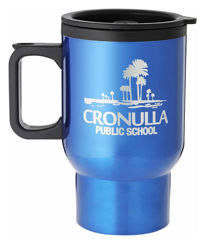 LTM003 Laserable Blue Travel Mug with Handle 740ml