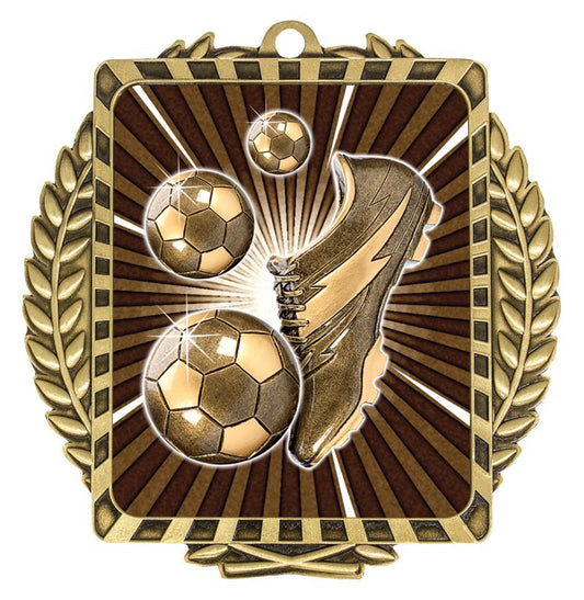 LWM004G Football Lynx Wreath Gold Medal 9cm