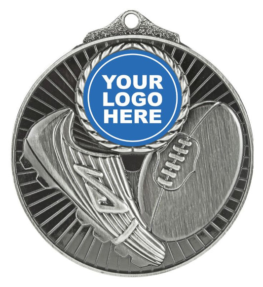 M088S Aussie Rules Medal Insert Silver 7cm