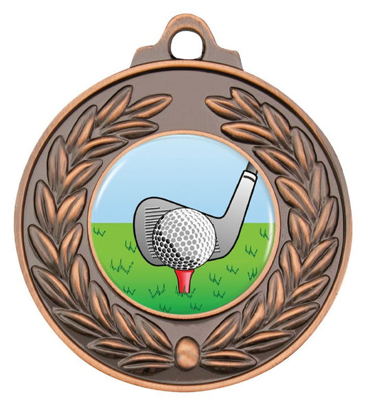 M160B-K88 Antique Wreath Golf Medal Bronze 5cm