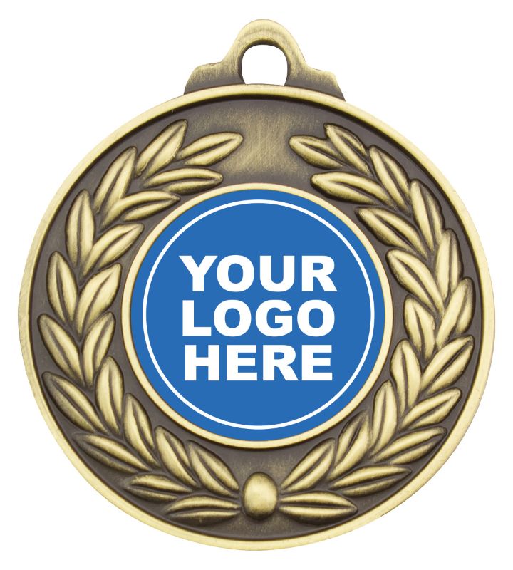 M160G Wreath Antique Medal Gold 5cm