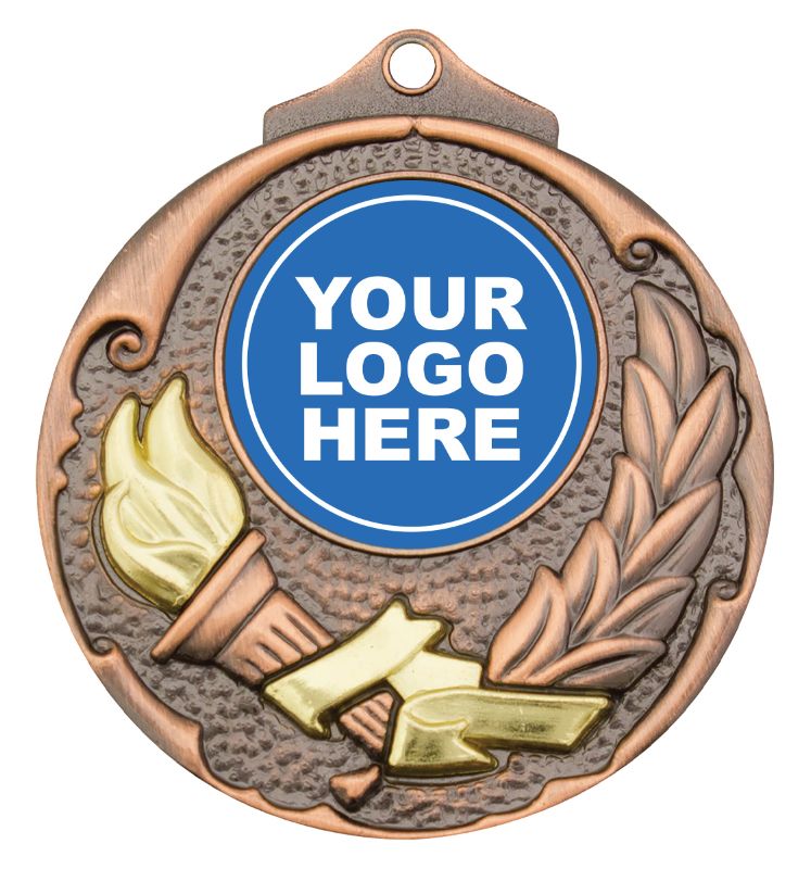 M411B Torch Medal Bronze 5.2cm