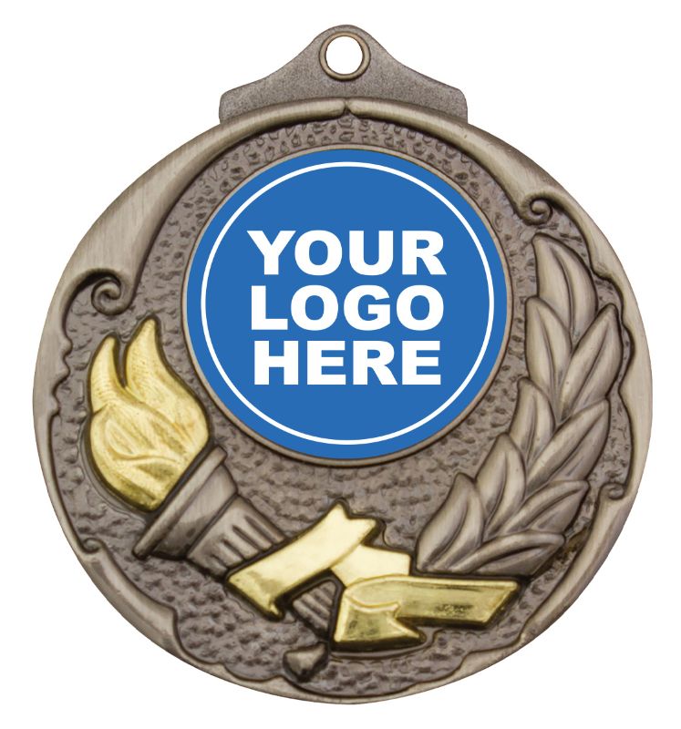 M411S Torch Medal Silver 5.2cm