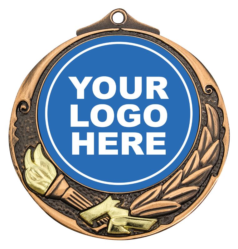 M412B Torch Insert Medal Bronze 7cm