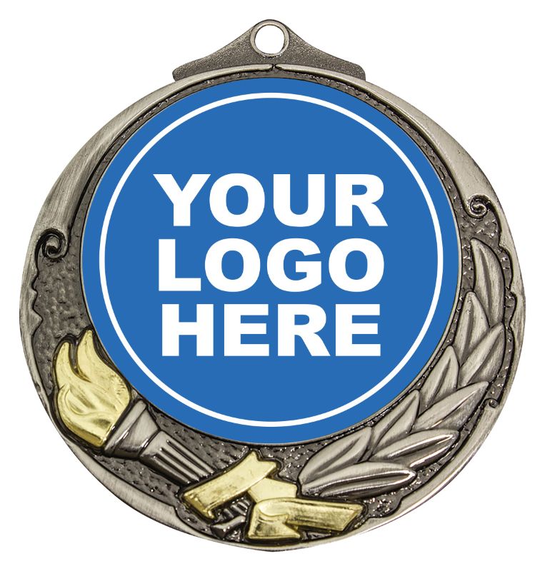 M412S Torch Insert Medal Silver 7cm