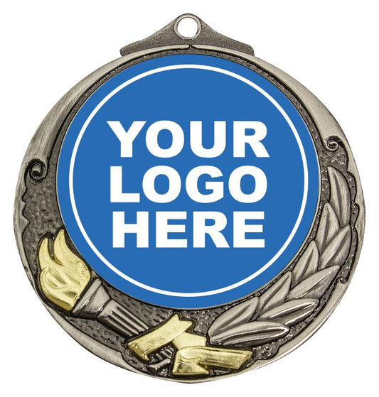 M412S Torch Insert Medal Silver 7cm