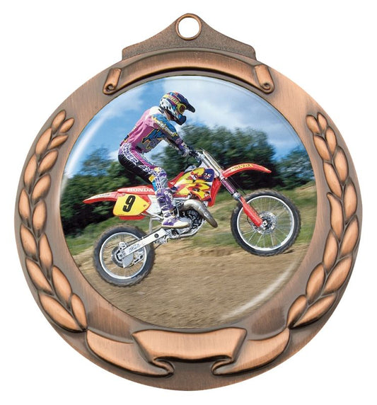M862B-K117 Motocross Bronze Medal 7cm