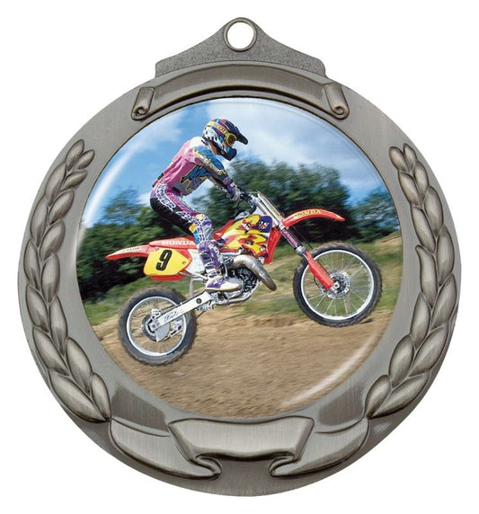 M862S-K117 Motocross Silver Medal 7cm