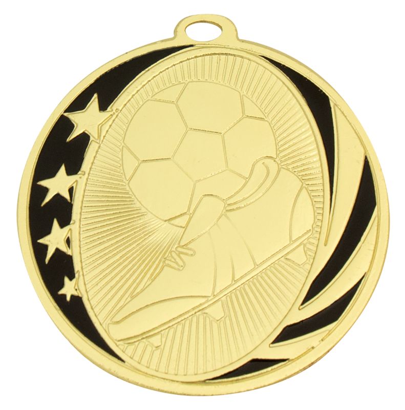 MB904G Football Midnight Medal Gold 4.8cm