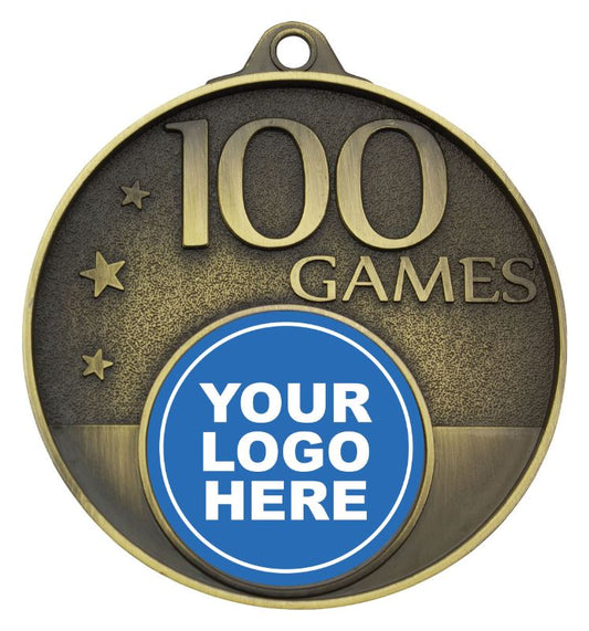 MC100G 100 Games Milestone Medal Gold 5.2cm
