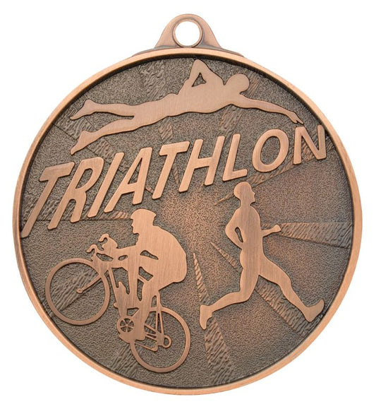 MC17B Triathlon Medal Bronze 5.2cm