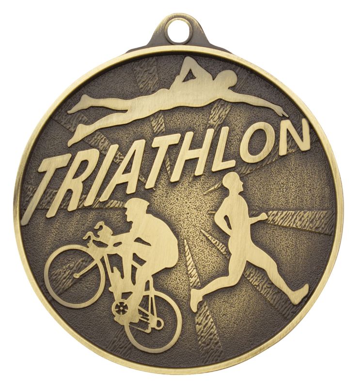 MC17G Triathlon Medal Gold 5.2cm