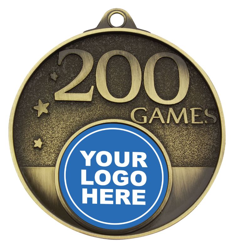 MC200G 200 Games Milestone Medal Gold 5.2cm