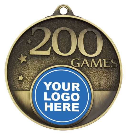 MC200G 200 Games Milestone Medal Gold 5.2cm