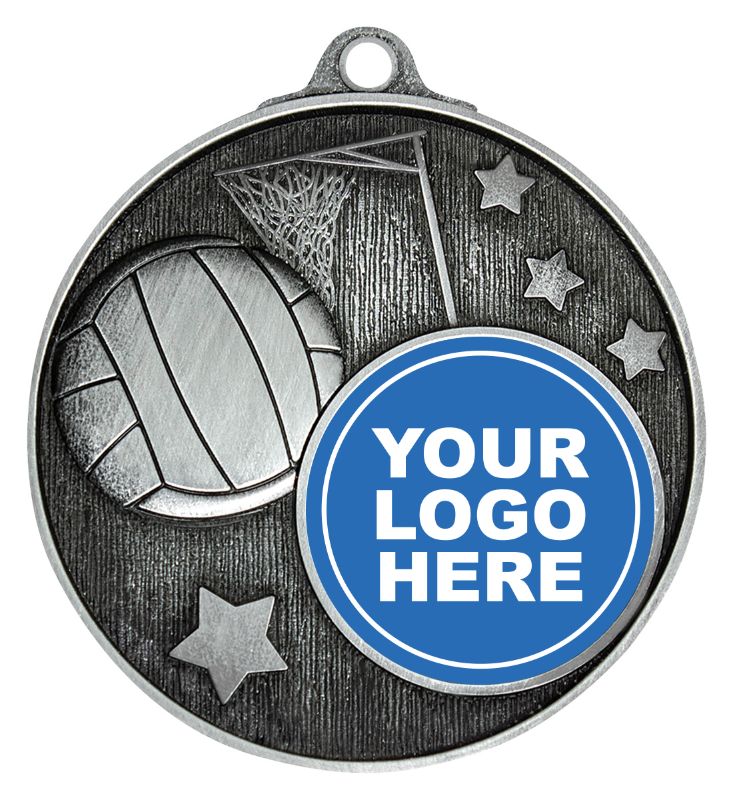 MC611S Club Netball Silver Medal 5.2cm