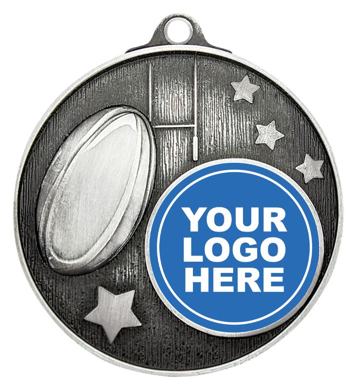 MC613S Club Rugby Silver Medal 5.2cm
