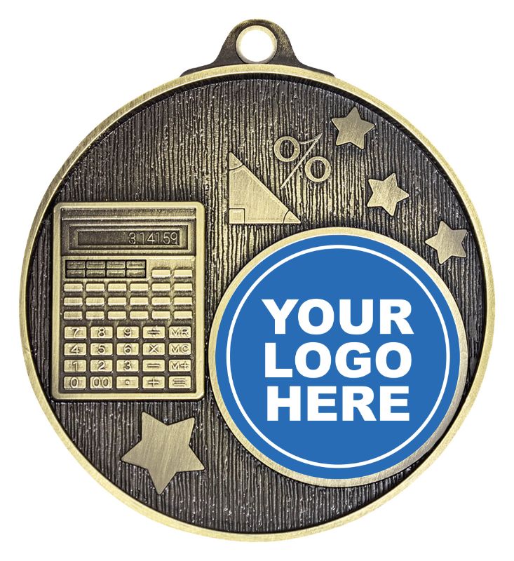 MC620G Logo Maths Gold Medal 5.2cm