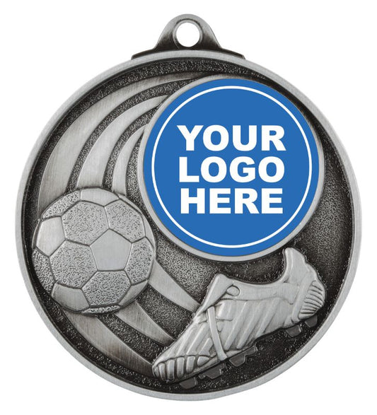 MC904S Logo Football Silver Medal 5.2cm