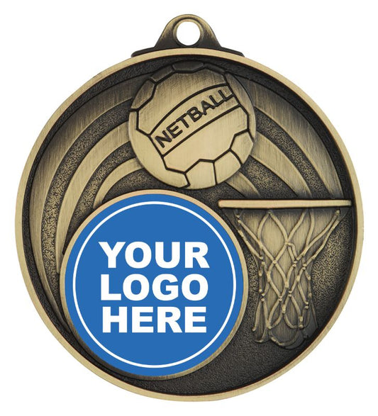 MC911G Logo Netball Gold Medal 5.2cm
