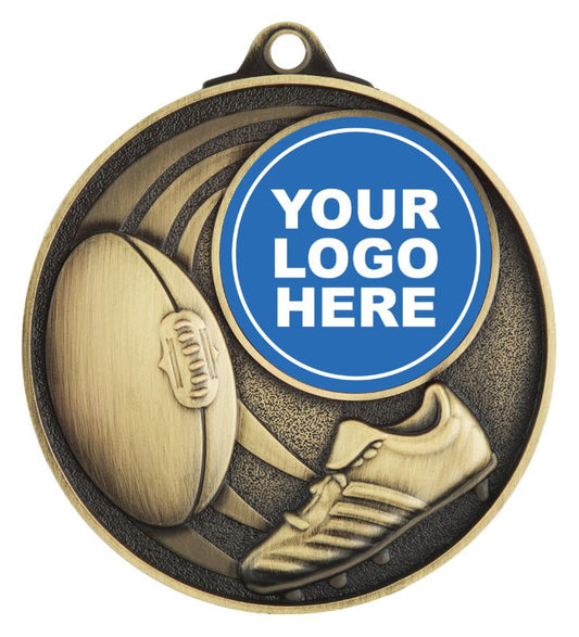 MC912G Logo Aussie Rules Gold Medal 5.2cm