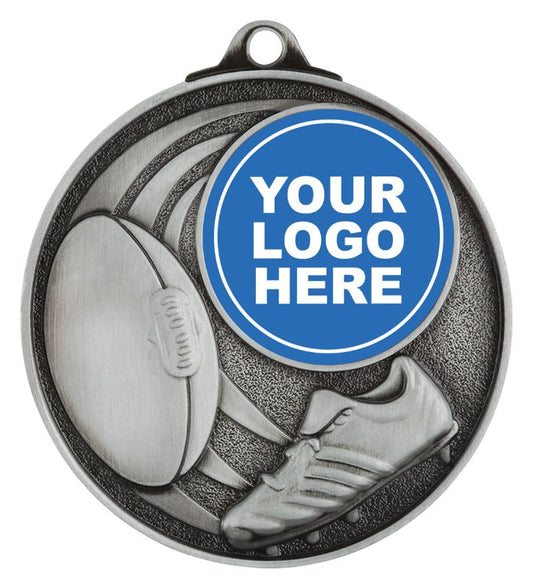 MC912S Logo Aussie Rules Silver Medal 5.2cm