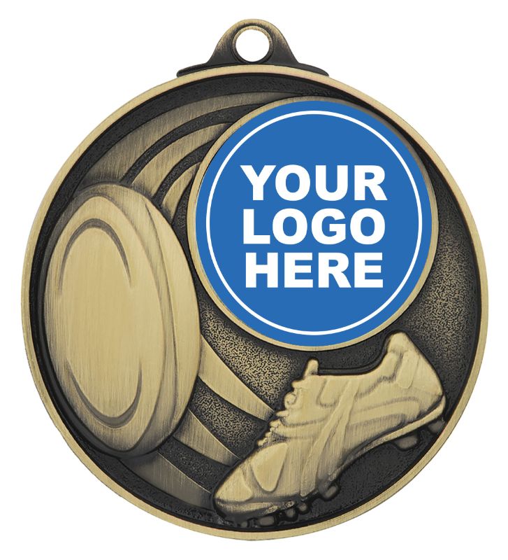 MC913G Logo Rugby Gold Medal 5.2cm