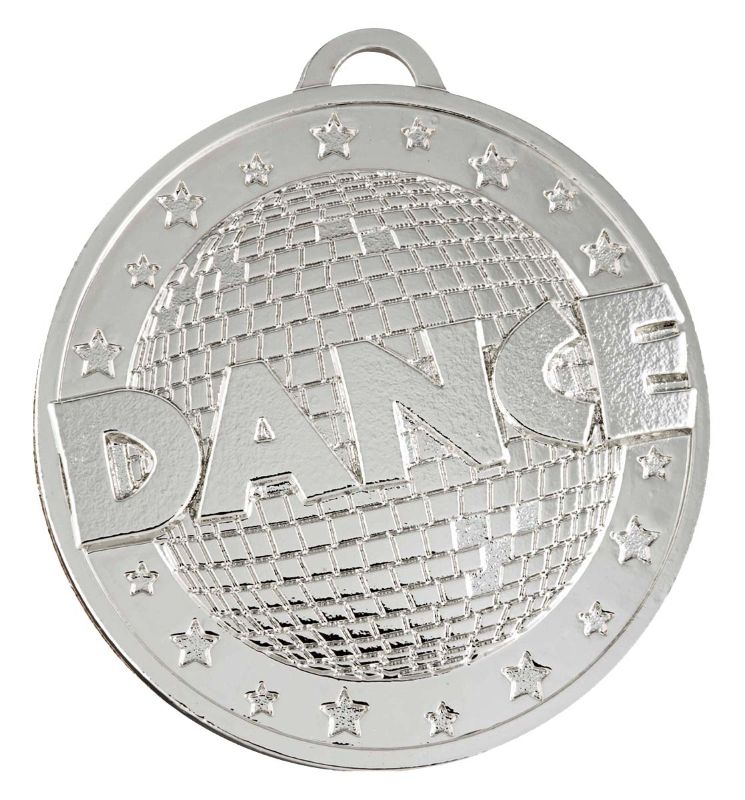 MC919S Dance Glitter Silver Medal 5.2cm