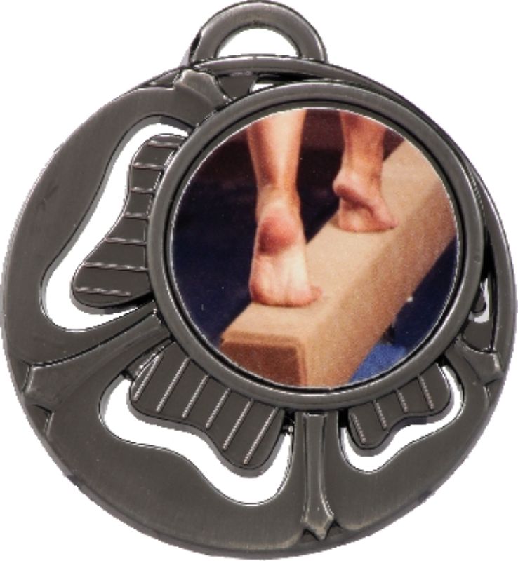 MD464S Medal Charm Silver 4.5cm