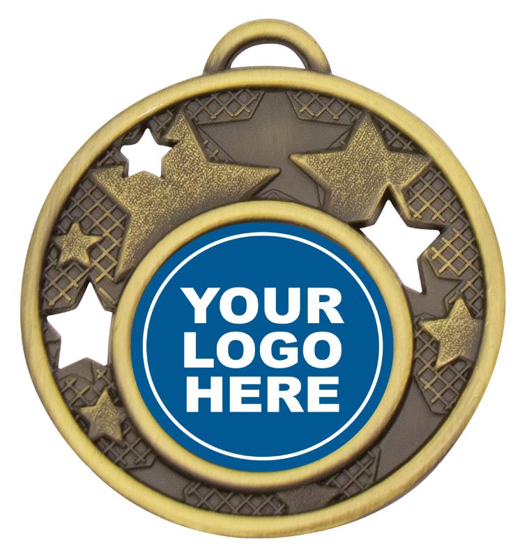 MD466G Multi-Stars Medal Gold 5cm