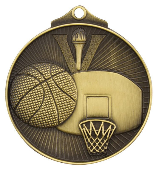 MD907G Basketball Medal Gold 5.2cm