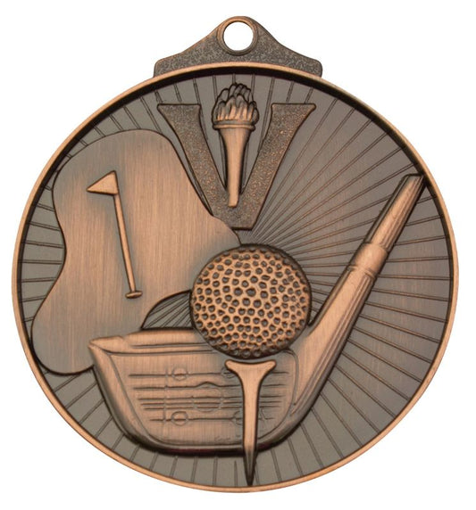 MD909B Golf Medal Bronze 5.2cm